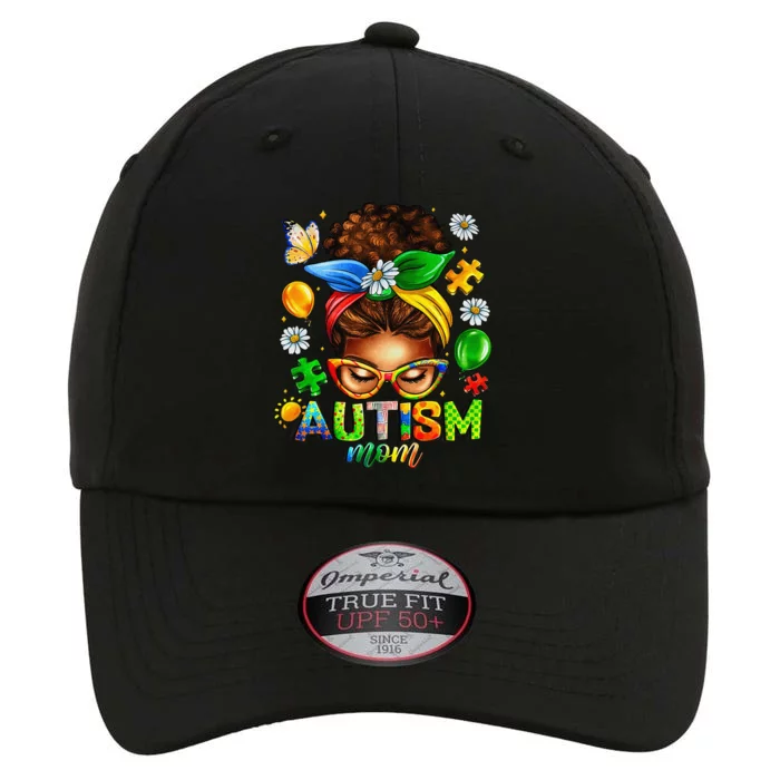 Autism Mom Afro Messy Bun Black Women Mom Life Mothers Day The Original Performance Cap