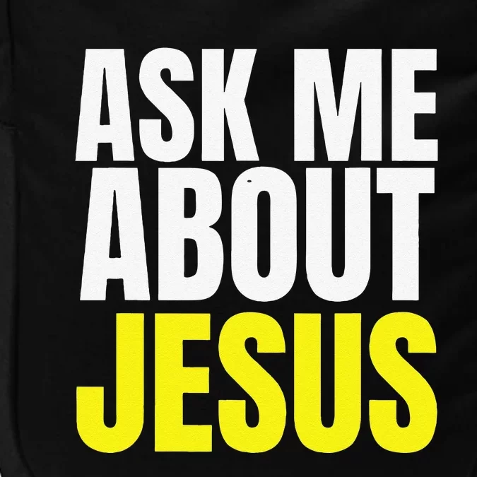 Ask Me About JESUS Christian Evangelism Christ N Grind Impact Tech Backpack