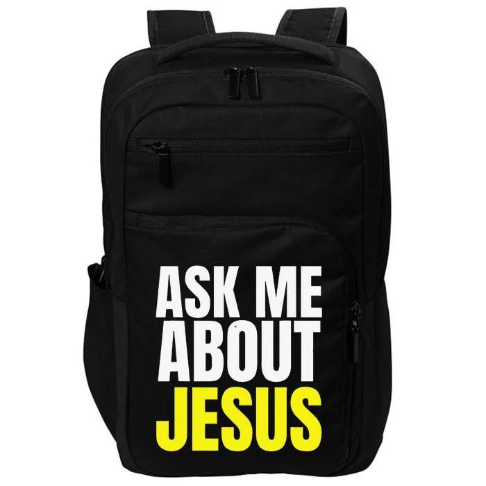 Ask Me About JESUS Christian Evangelism Christ N Grind Impact Tech Backpack