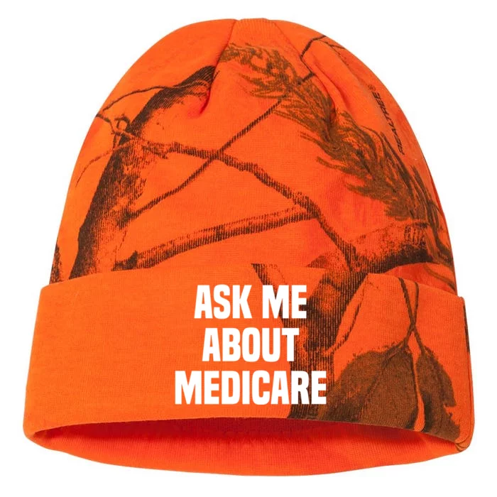 Ask Me About Medicare Insurance Broker Insurance Agent Gift Kati - 12in Camo Beanie