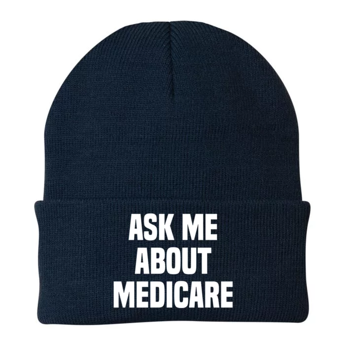 Ask Me About Medicare Insurance Broker Insurance Agent Gift Knit Cap Winter Beanie