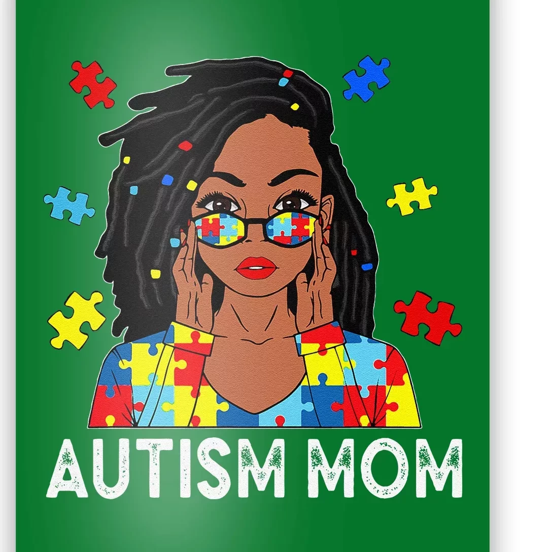 Autism Mom African American LocD Women Autism Awareness Gift Poster