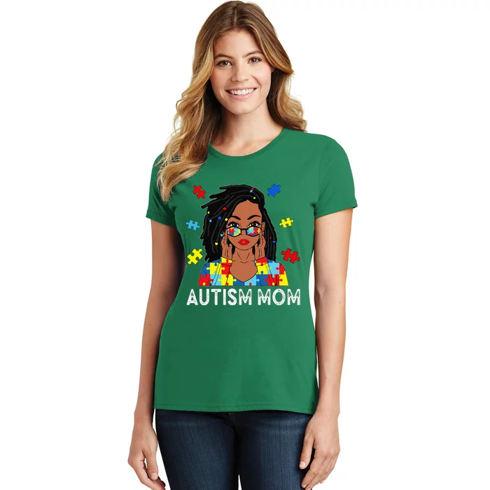 Autism Mom African American LocD Women Autism Awareness Gift Women's T-Shirt