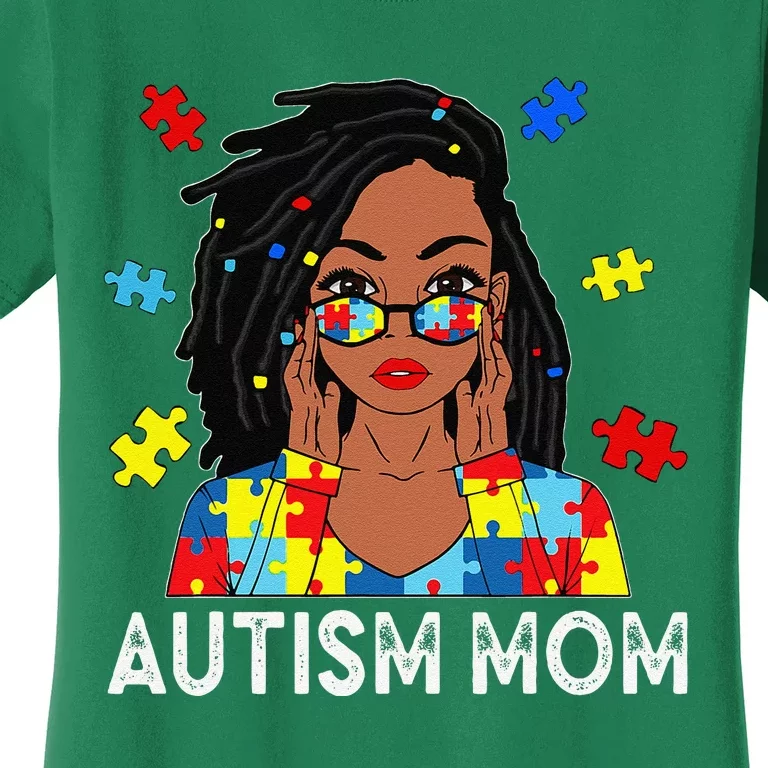 Autism Mom African American LocD Women Autism Awareness Gift Women's T-Shirt