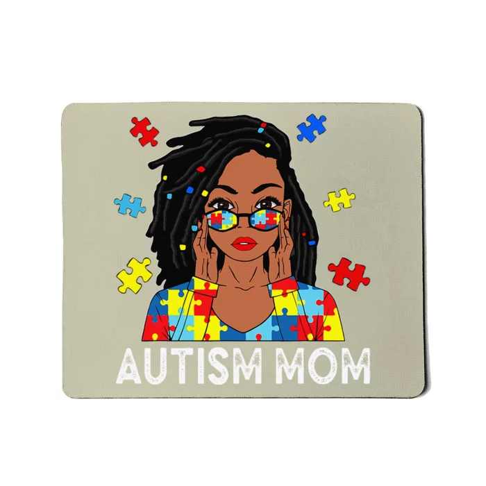 Autism Mom African American LocD Women Autism Awareness Gift Mousepad