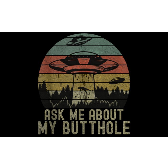 Ask Me About My Butthole Funny Retro Vintage Sunset Bumper Sticker