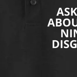 Ask Me About My Ninja Disguise Funny Dry Zone Grid Performance Polo