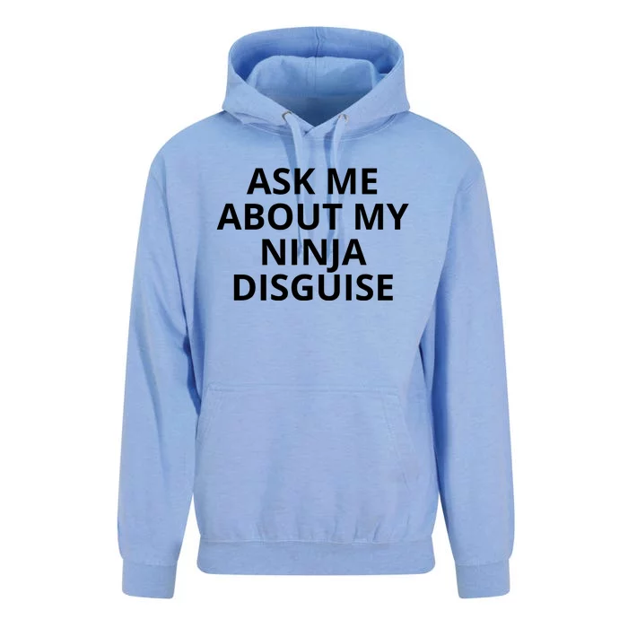 Ask Me About My Ninja Disguise Funny Unisex Surf Hoodie