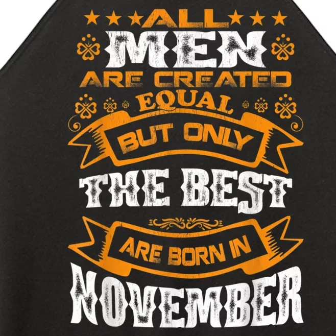 All M.En Are Created Equal But The Best Are Born In November Women’s Perfect Tri Rocker Tank