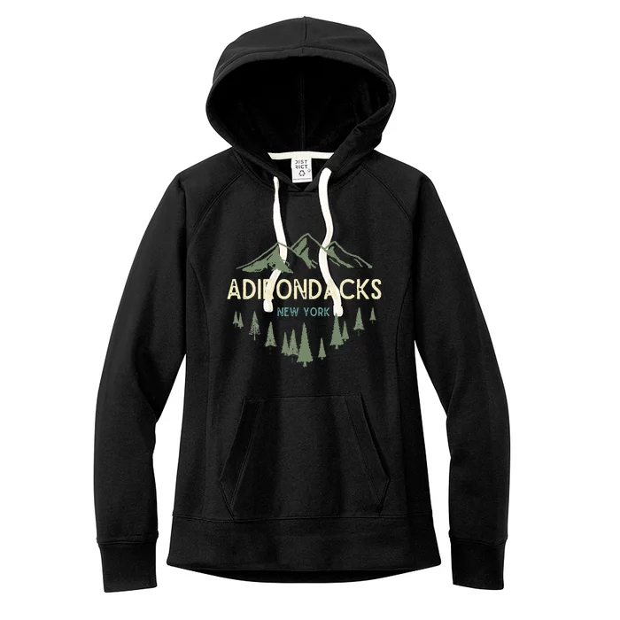 Adirondack Mountains Adirondacks New York Vintage Retro Women's Fleece Hoodie