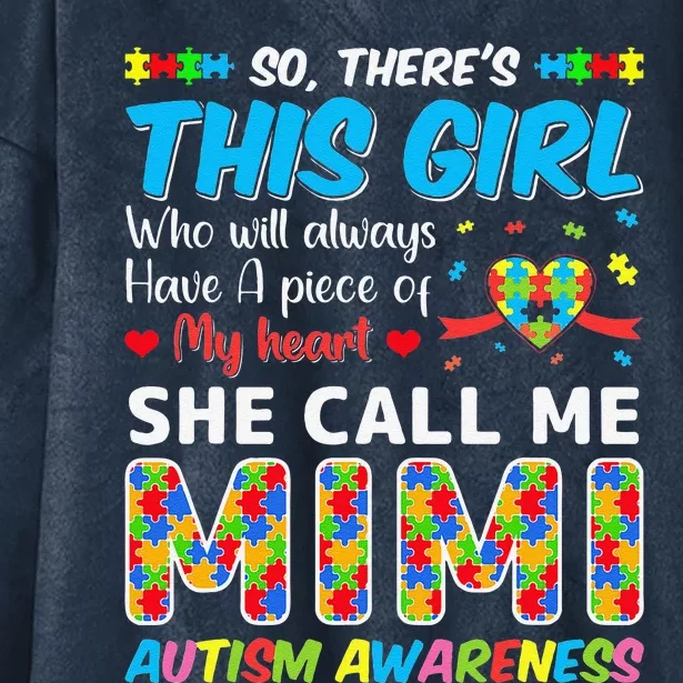 Autism Mimi Autism Awareness Grandmom Autism Motivational Hooded Wearable Blanket