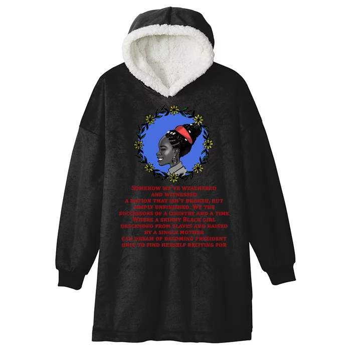 Amanda Gorman Poem Hooded Wearable Blanket