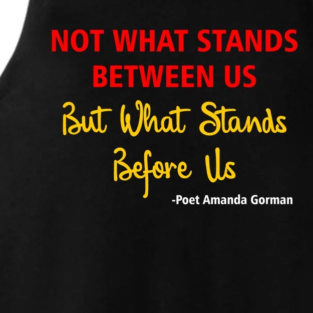 Amanda Gorman Poet What Stands Before Us Ladies Tri-Blend Wicking Tank