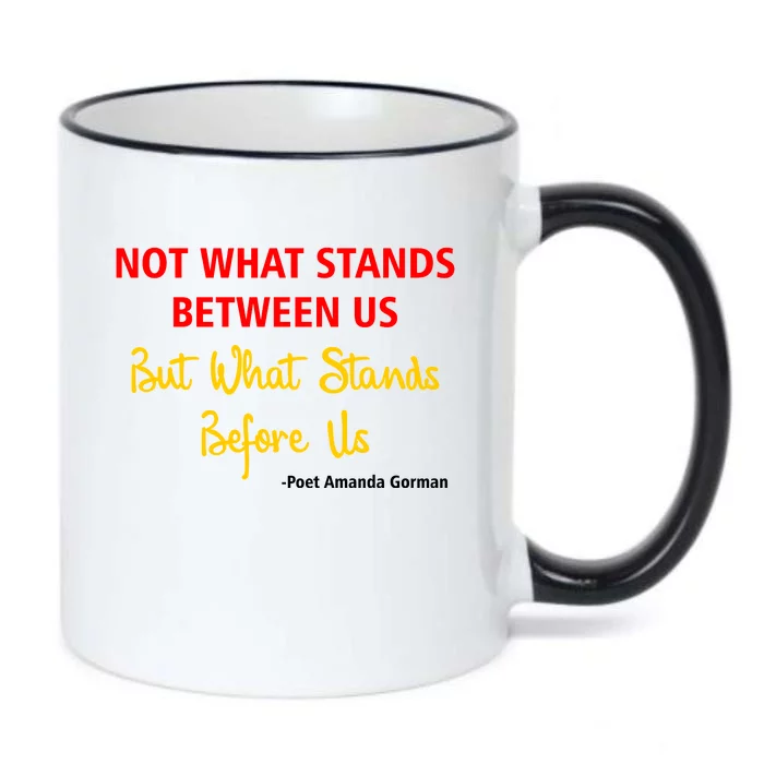 Amanda Gorman Poet What Stands Before Us Black Color Changing Mug