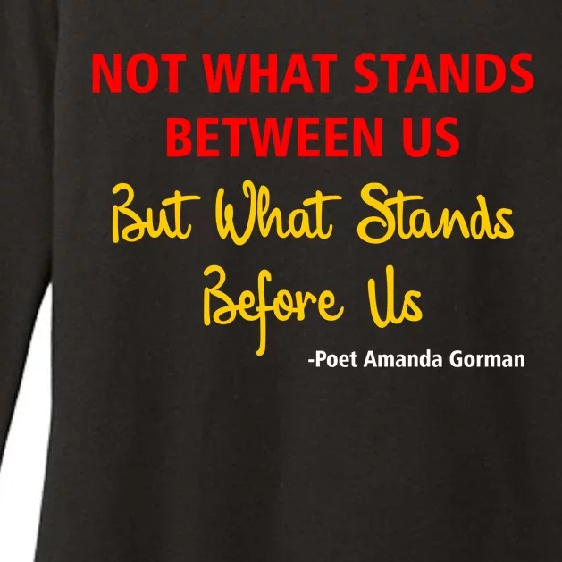 Amanda Gorman Poet What Stands Before Us Womens CVC Long Sleeve Shirt