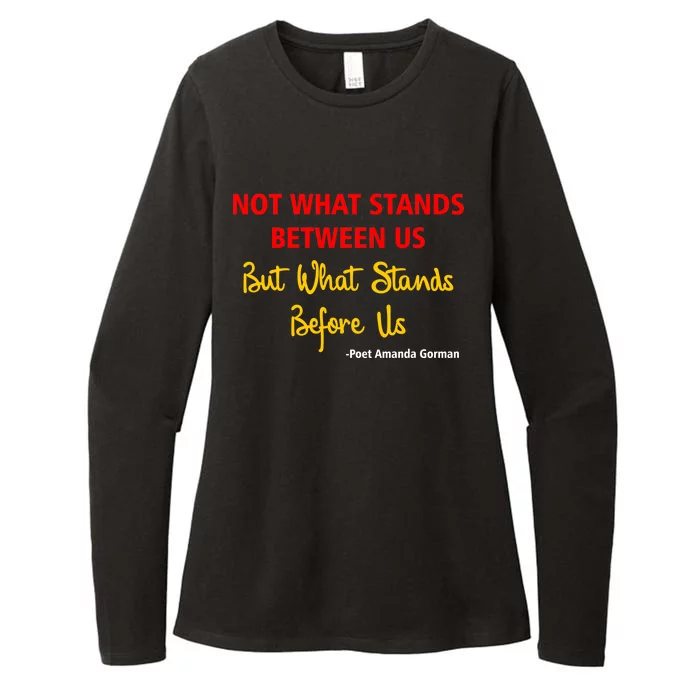 Amanda Gorman Poet What Stands Before Us Womens CVC Long Sleeve Shirt