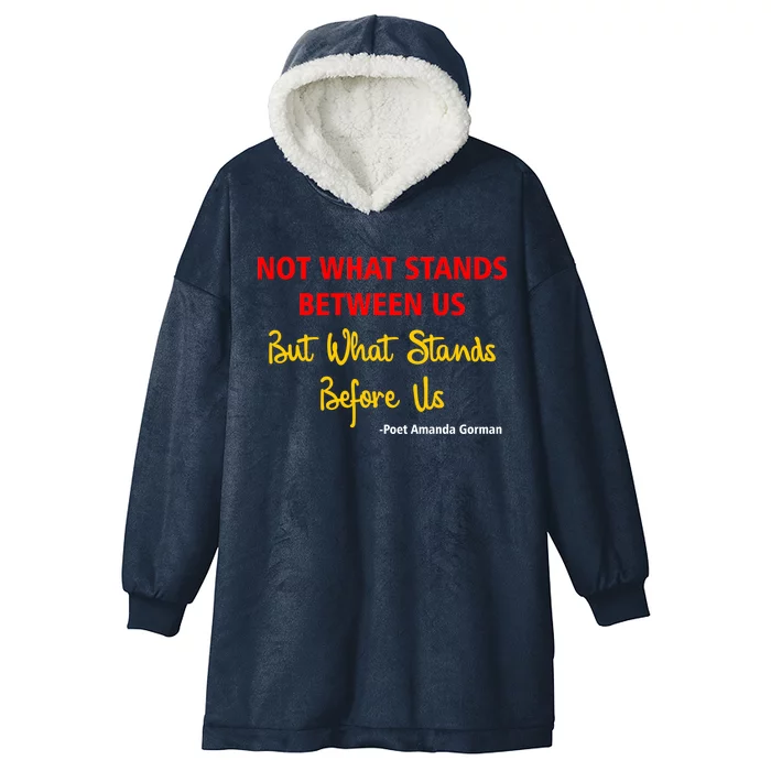 Amanda Gorman Poet What Stands Before Us Hooded Wearable Blanket