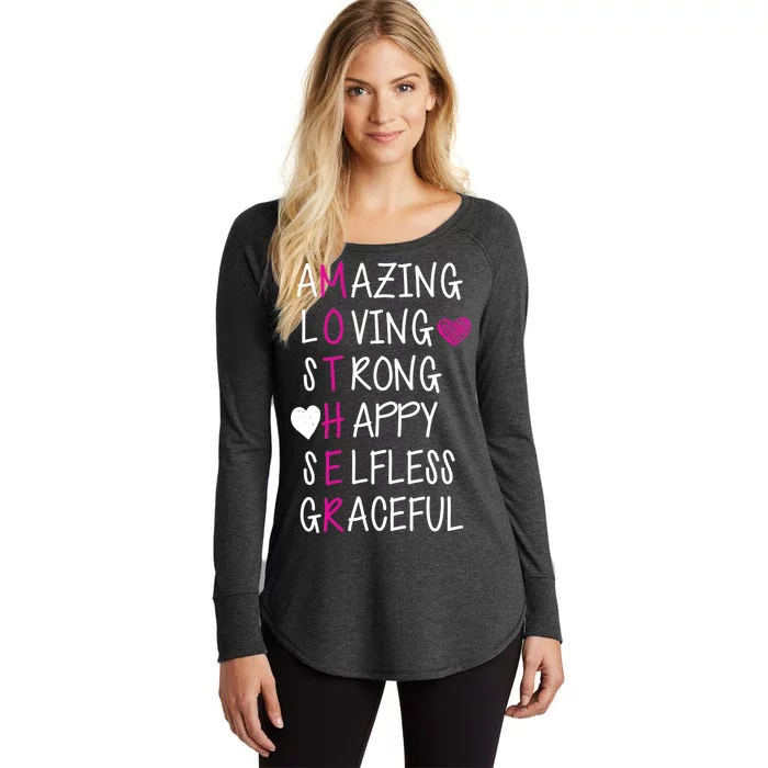 Amazing Loving Strong Happy Mother Women's Perfect Tri Tunic Long Sleeve Shirt