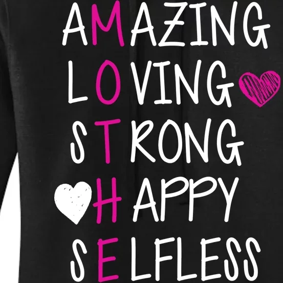 Amazing Loving Strong Happy Mother Women's Pullover Hoodie