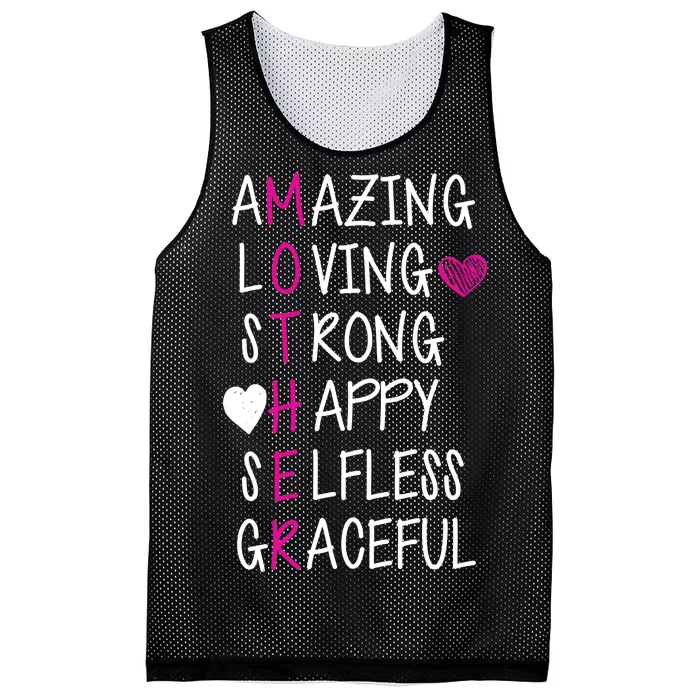 Amazing Loving Strong Happy Mother Mesh Reversible Basketball Jersey Tank