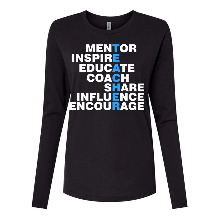 Amazing Teacher Mentor Womens Cotton Relaxed Long Sleeve T-Shirt