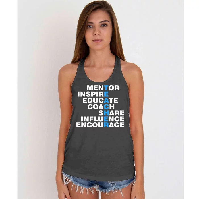 Amazing Teacher Mentor Women's Knotted Racerback Tank