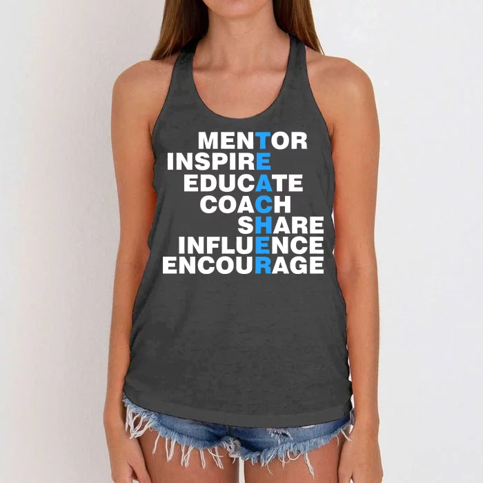 Amazing Teacher Mentor Women's Knotted Racerback Tank