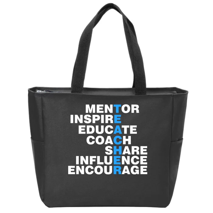 Amazing Teacher Mentor Zip Tote Bag