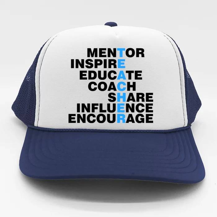 Amazing Teacher Mentor Trucker Hat