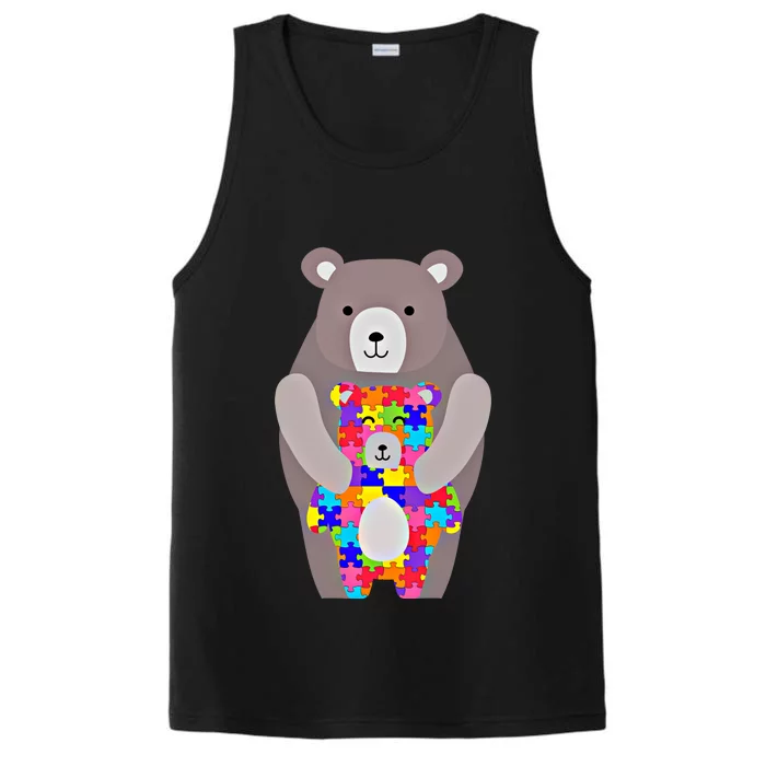 Autism Mama Bear Gift Cute Autistic Hoody Gift Performance Tank