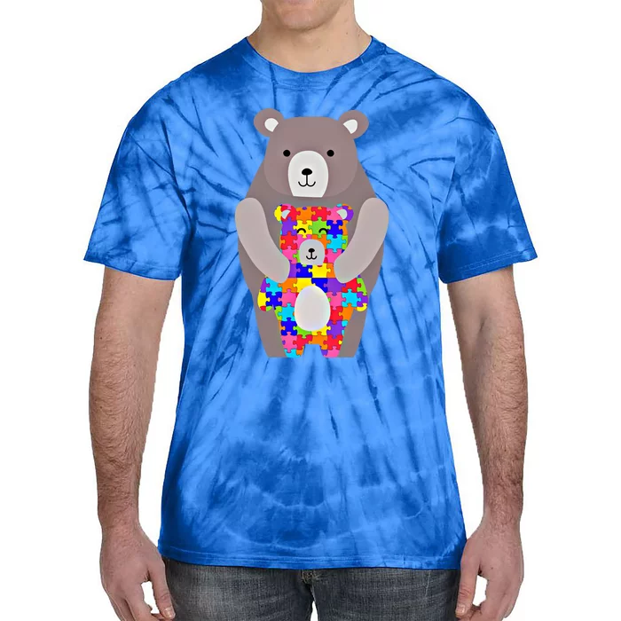 Autism Mama Bear Gift Cute Autistic Hoody Gift Tie-Dye T-Shirt