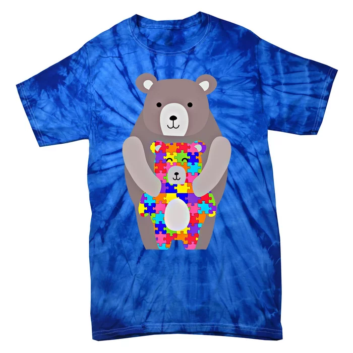 Autism Mama Bear Gift Cute Autistic Hoody Gift Tie-Dye T-Shirt