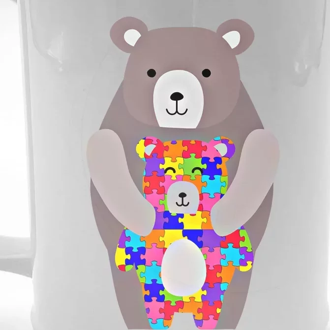 Autism Mama Bear Gift Cute Autistic Hoody Gift Front & Back Beer Stein