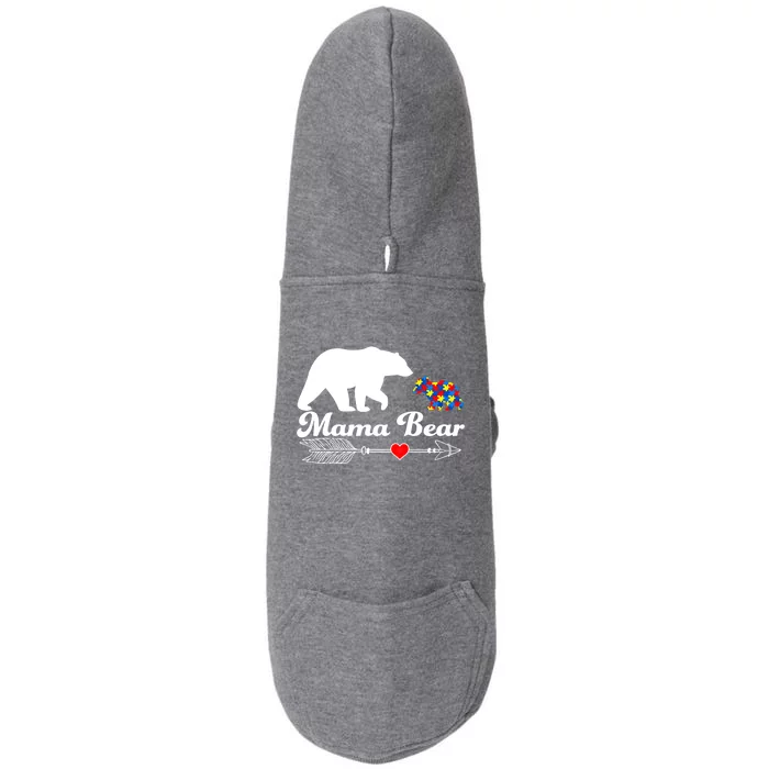 Autism Mama Bear Puzzle Autism Awareness Autistic Support Cool Gift Doggie 3-End Fleece Hoodie