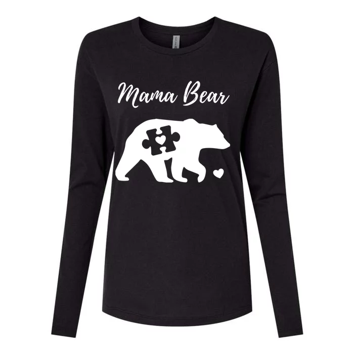 Autism Mama Bear Autism Awareness Day Acceptance Tee Asd Great Gift Womens Cotton Relaxed Long Sleeve T-Shirt