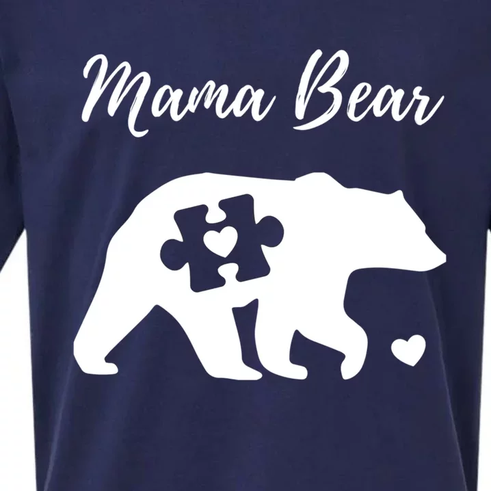 Autism Mama Bear Autism Awareness Day Acceptance Tee Asd Great Gift Sueded Cloud Jersey T-Shirt