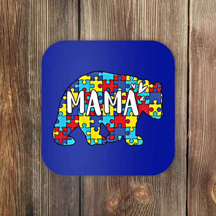 Autism Mama Bear Autism For Mom Mama Bear Puzzle Gift Coaster