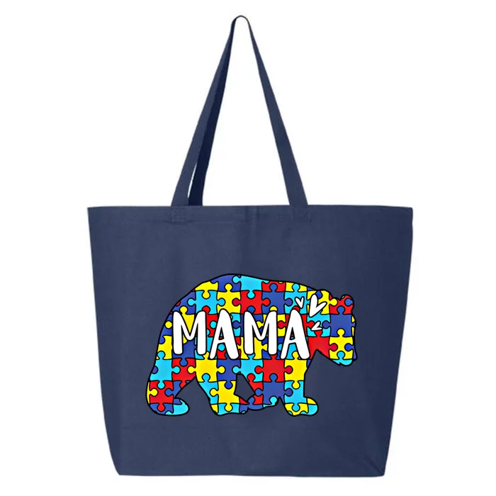 Autism Mama Bear Autism For Mom Mama Bear Puzzle Gift 25L Jumbo Tote