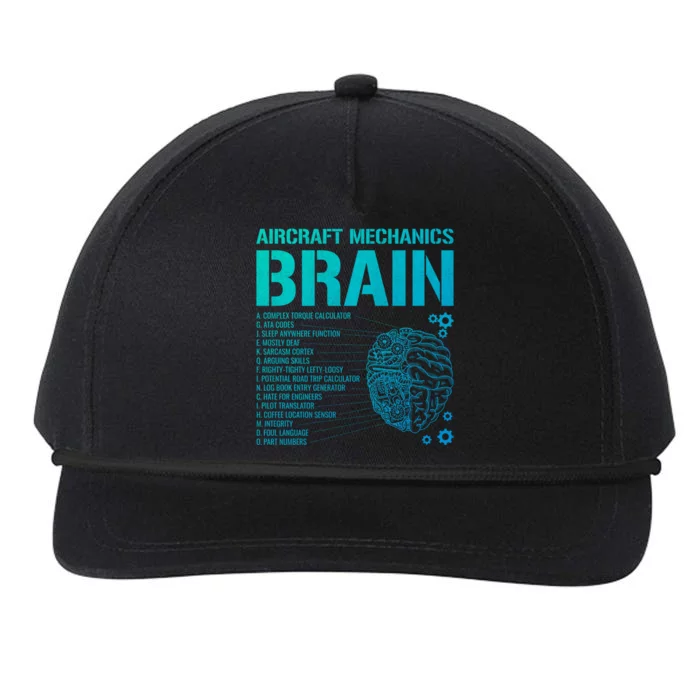 Aircraft Mechanic Brain Aircraft Mechanic Gift Snapback Five-Panel Rope Hat