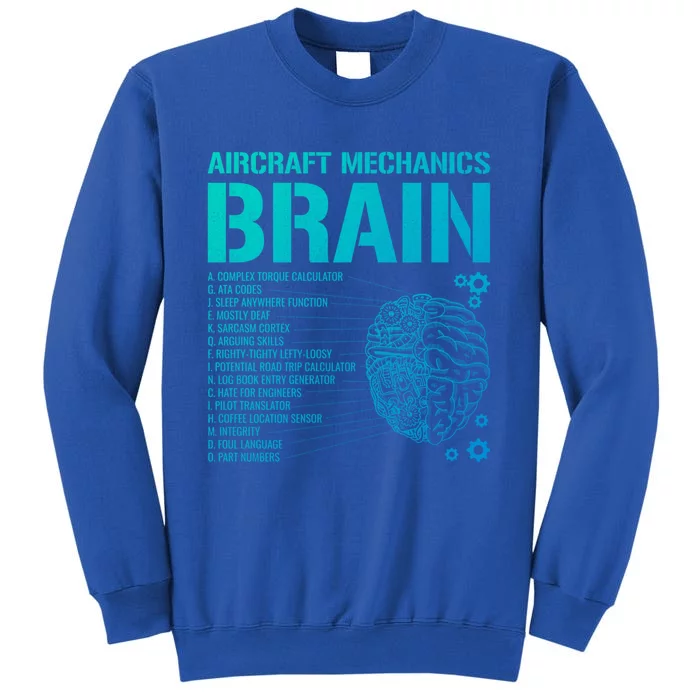 Aircraft Mechanic Brain Aircraft Mechanic Gift Tall Sweatshirt