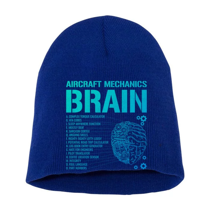 Aircraft Mechanic Brain Aircraft Mechanic Gift Short Acrylic Beanie