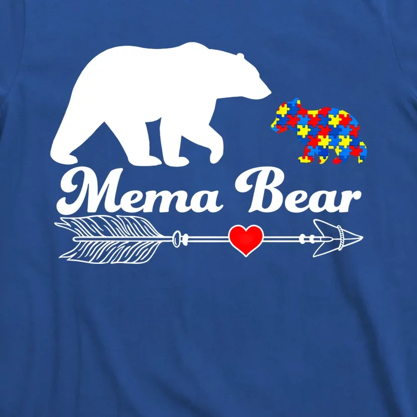 Autism Mema Bear Puzzle Autism Awareness Autistic Support Gift T-Shirt