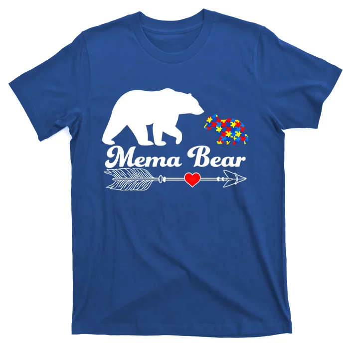 Autism Mema Bear Puzzle Autism Awareness Autistic Support Gift T-Shirt