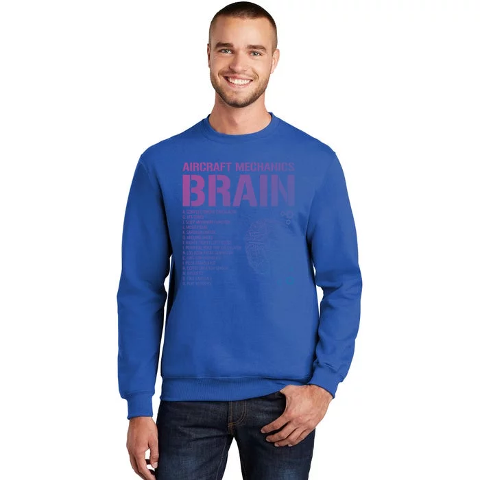 Aircraft Mechanic Brain Aircraft Mechanic Gift Tall Sweatshirt