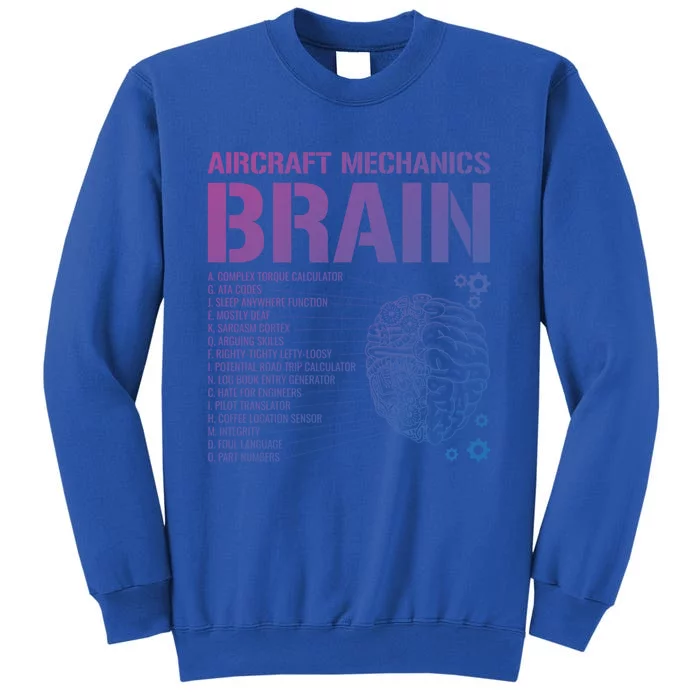 Aircraft Mechanic Brain Aircraft Mechanic Gift Tall Sweatshirt