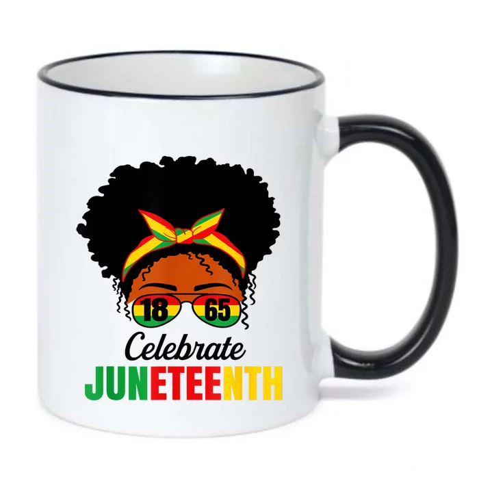 Awesome Messy Bun Celebrate Juneteenth Black History Women Black Color Changing Mug