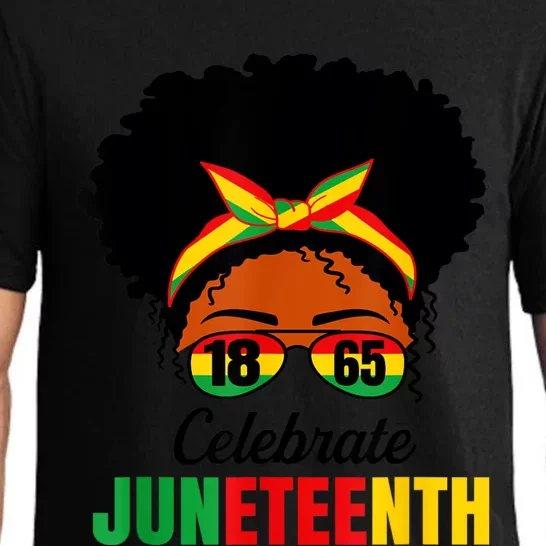 Awesome Messy Bun Celebrate Juneteenth Black History Women Pajama Set