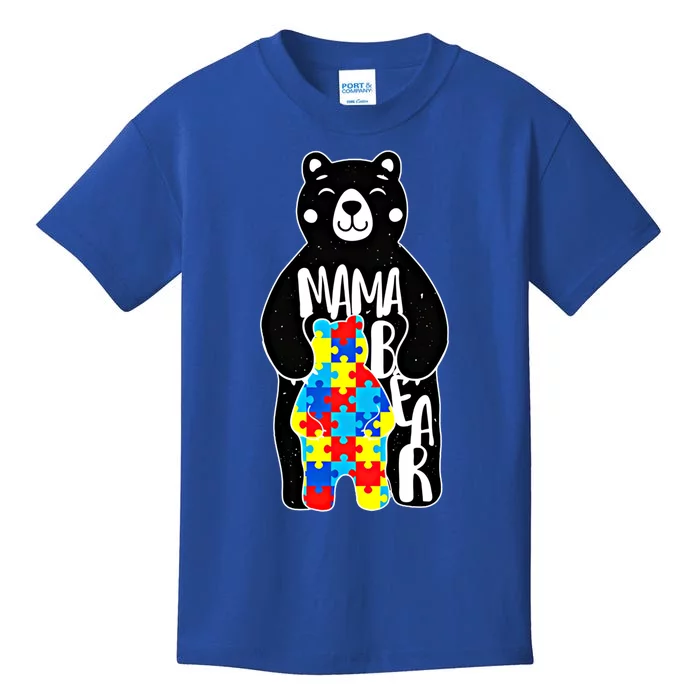 Autism Mama Bear Autism Awareness Gift Kids T-Shirt