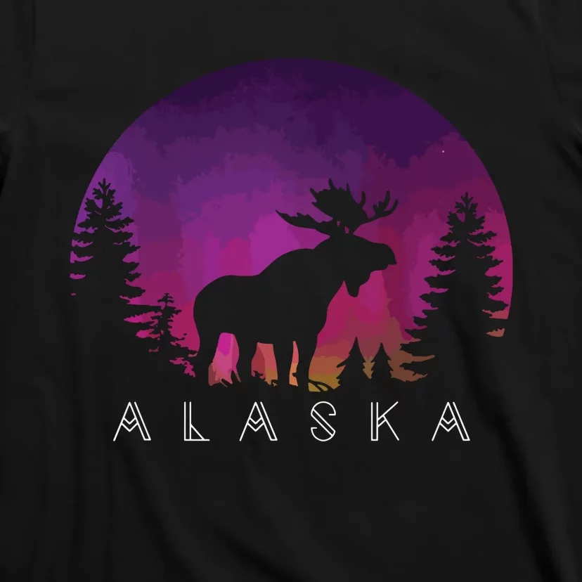 Alaska Moose Borealis Alaskan Landscape T-Shirt