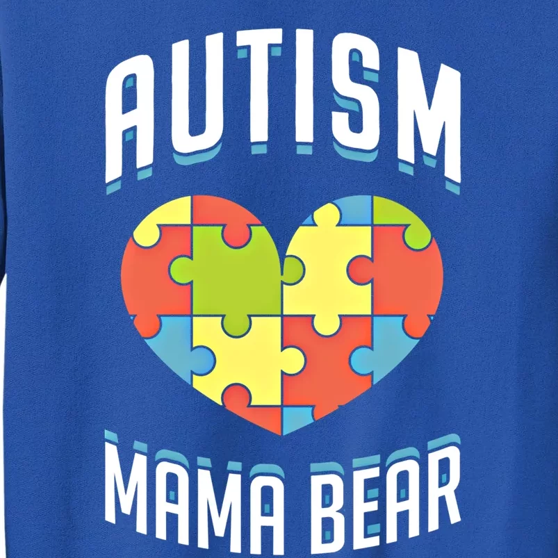 Autism Mama Bear Heart Puzzle Cute Autism Awareness Gift Sweatshirt